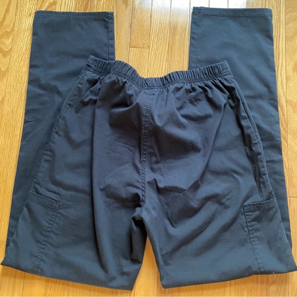 Black Straight-Leg Scrub Pants - Picture 5 of 6